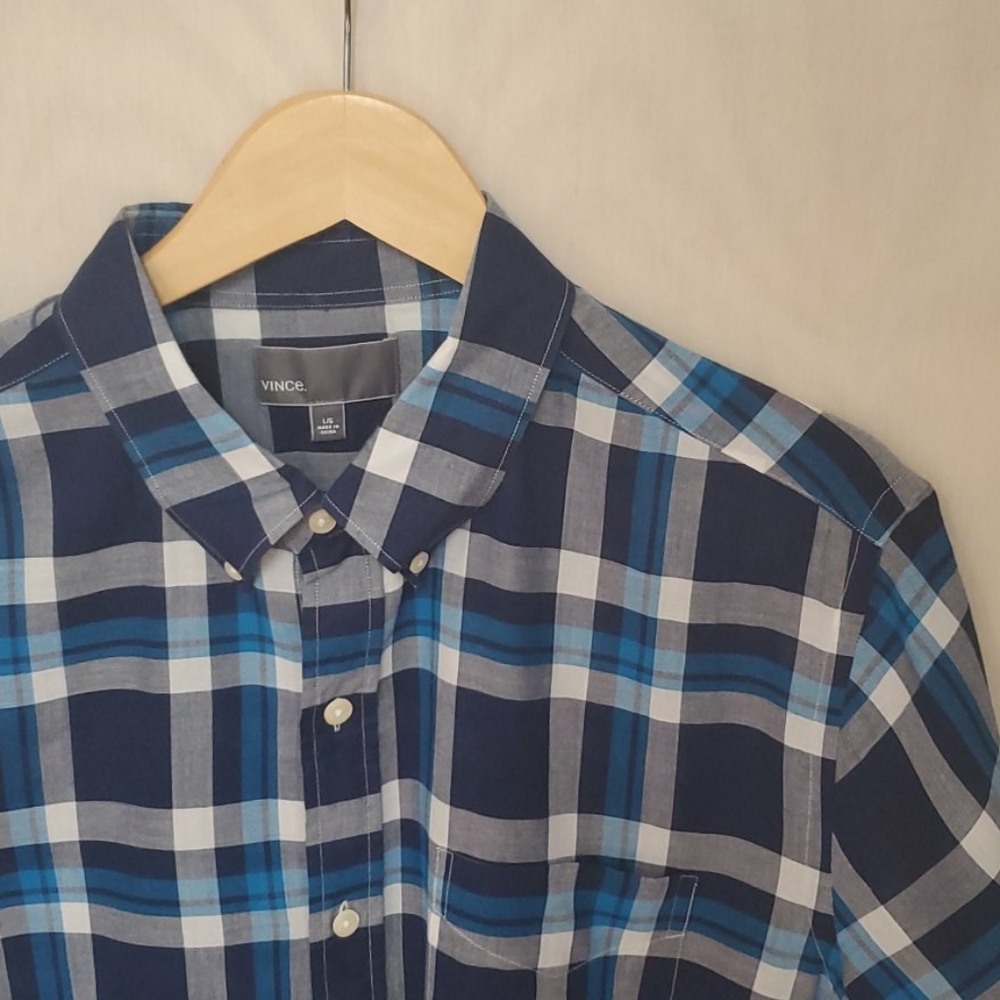 Vince Short Sleeve Button Down L